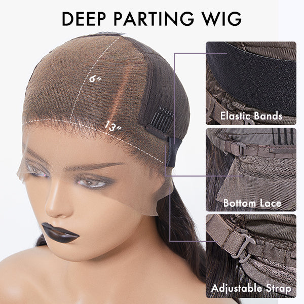 Worth | Natural Black Body Wave 13x6 Closure Lace Glueless Side Part Wig 100% Human Hair