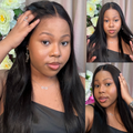 [_mammi_dearest]'s Special Link  Wigs - Flexi-Fit Silky Straight Invisi Drawstring Cap & HD Lace & Regular Lace Glueless 13x4 Frontal Lace Human Hair Wig Pre-Cut Lace