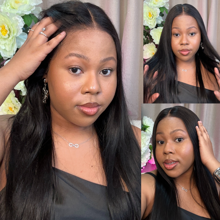 [_mammi_dearest]'s Special Link  Wigs - Flexi-Fit Silky Straight Invisi Drawstring Cap & HD Lace & Regular Lace Glueless 13x4 Frontal Lace Human Hair Wig Pre-Cut Lace