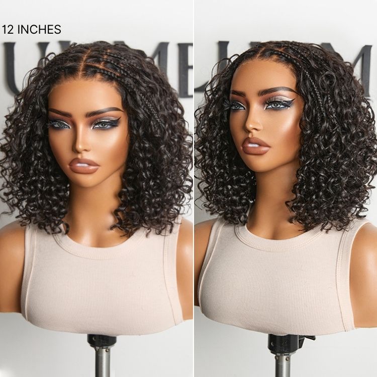 Worth | Readitress™ Boho Braids Deep Curly Glueless 5x5 Closure Lace with Braided Top Human Hair Wig Pre-Cut Lace