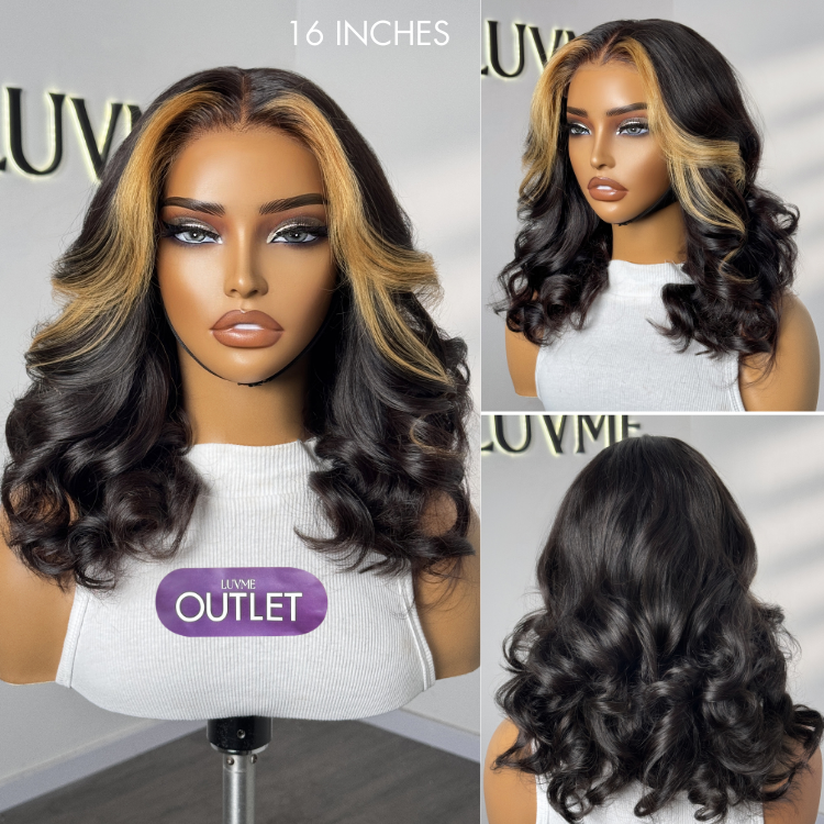 Worth | SouthKiss Hair 180% Density | Blonde Highlight Layered Cut Loose Body Wave 5x5 HD Lace Wig