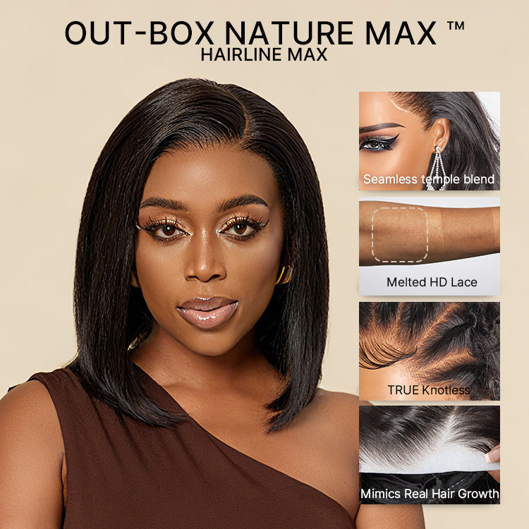 [flamingo_zee1]'s Special Link NatureMAX™ Silky Blunt Cut Bob Glueless Ear-to-ear 13x4 HD Lace Front Wig Pre-Cut Lace Flexi-Fit Drawstring Cap