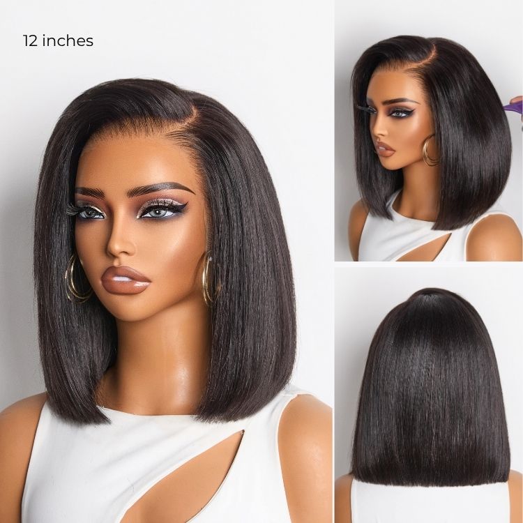 [ayanda_tenza]'s Special Link NatureMAX™ Silky Blunt Cut Bob Glueless Ear-to-ear 13x4 HD Lace Front Wig Pre-Cut Lace Flexi-Fit Drawstring Cap