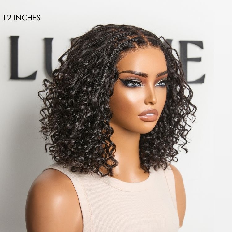 Boho Braids Deep Curly Glueless 5x5 Closure Pre-Cut Lace Short Curly Wig Human Hair