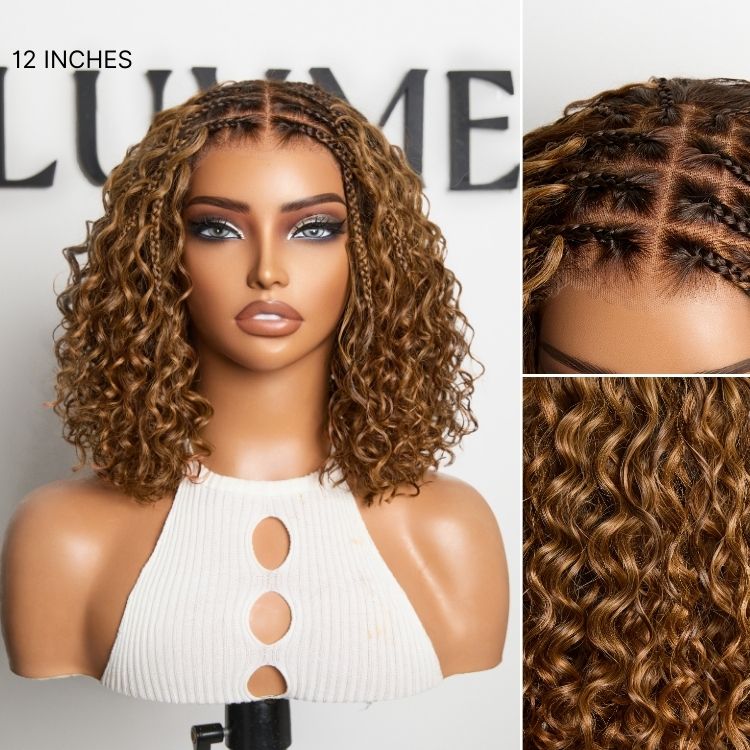 Boho Braids Deep Curly Glueless 5x5 Closure Pre-Cut Lace Short Curly Wig Human Hair