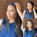 [thando.lwethu_x]'s Special Link PreMax Wigs | Ultra Natural Hairline Brown Highlight & Natural Black Silky Straight Glueless 13x4 Frontal Lace Long Wig Pre-Cut Lace