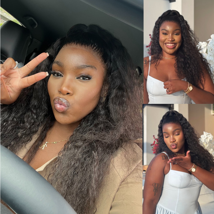 [thandokazii_]'s Special Link PreMax Wigs | Flexi-Fit Invisi Drawstring Cap 360 HD Lace Water Wave / Straight Long Wig Pre-Cut Lace