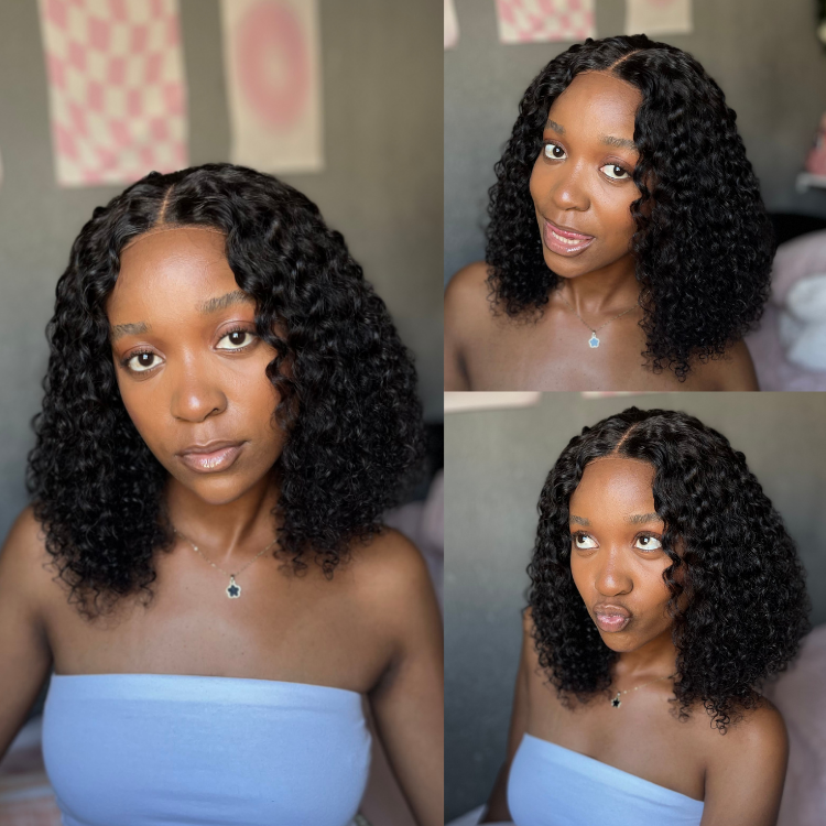 [s.ummitt]'s Special Link1 Sec Install Wig | 180% Density ReadytoGo Soft Deep Curl Bob Glueless 4x4 Closure Lace Wig