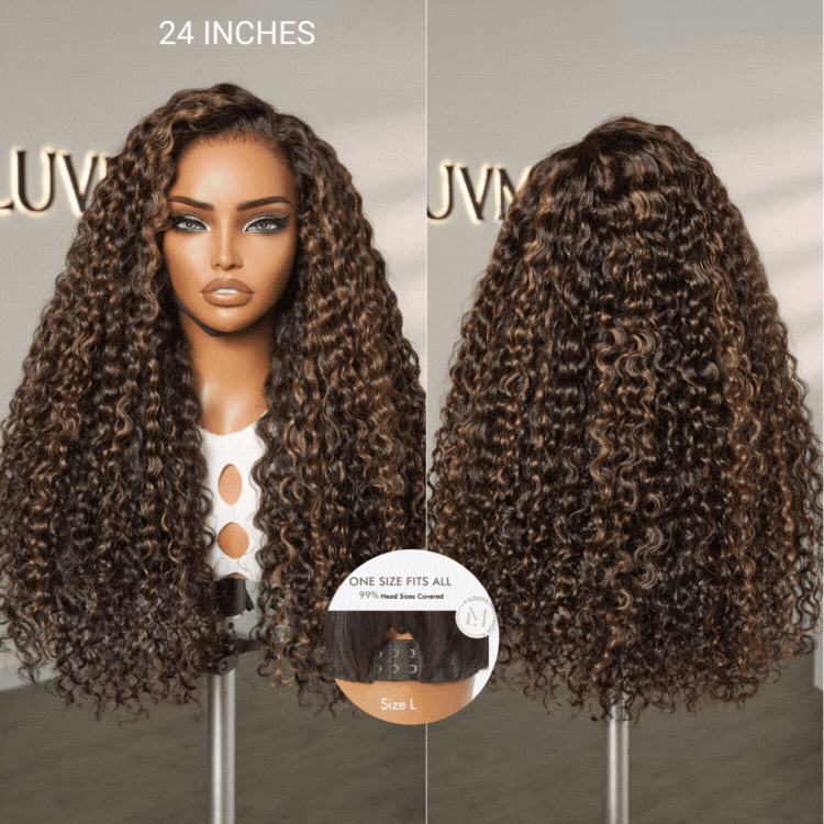 [mbalimkh_]'s Special Link SouthKiss All-Day Comfort™ Wig PartingMax Brown Highlights Funmi Curly 7x6 Closure HD Lace Glueless Wig Pre Cut Lace