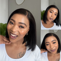 [trydah_rajkumar]'s Special Link NatureMAX™ Silky Blunt Cut Bob Glueless Ear-to-ear 13x4 HD Lace Front Wig Pre-Cut Lace Flexi-Fit Drawstring Cap