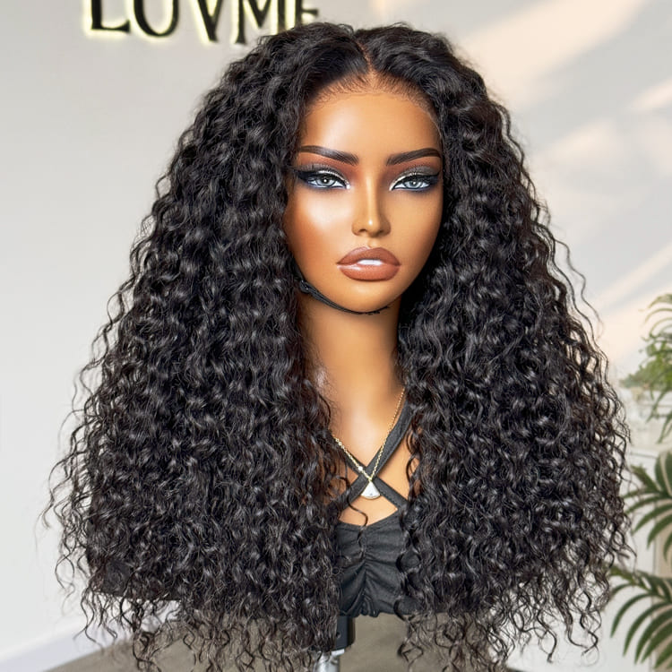 Outlet | Water Wave 5x5 Mid Part Lace Wigs 100% Human Hair