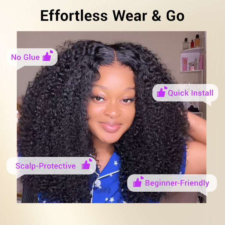 [zeexonline]'s Special Link VolumeMAX™ 220% Density Beginner Friendly Glueless 5x5 Closure Pre-Cut Lace Afro Curly Wig Flexi-Fit Drawstring Cap