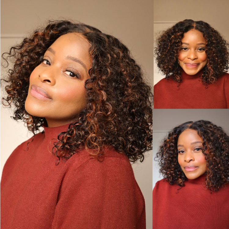[lerato_phakathi_]'s Special Link PreMax Wigs | Highlight Brown 180% Density Deep Wave 4x4 Closure Lace Wig Middle Part 100% Human Hair