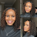[pink.iris]'s Special Link PreMax Wigs | Highlight Brown 180% Density Deep Wave 4x4 Closure Lace Wig Middle Part 100% Human Hair