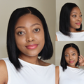 [_phindy_n]'s Special Link NatureMAX™ Silky Blunt Cut Bob Glueless Ear-to-ear 13x4 HD Lace Front Wig Pre-Cut Lace Flexi-Fit Drawstring Cap