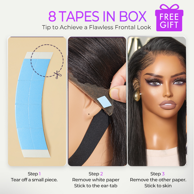 [thobilek]'s Special Link Pre-do Lagos Hairline Flexi Fit Invisi Drawstring Cap Natural Black & Copper Ombre Highlights Silky Straight Glueless 13x4 Frontal HD Lace Wig Pre-Cut Lace
