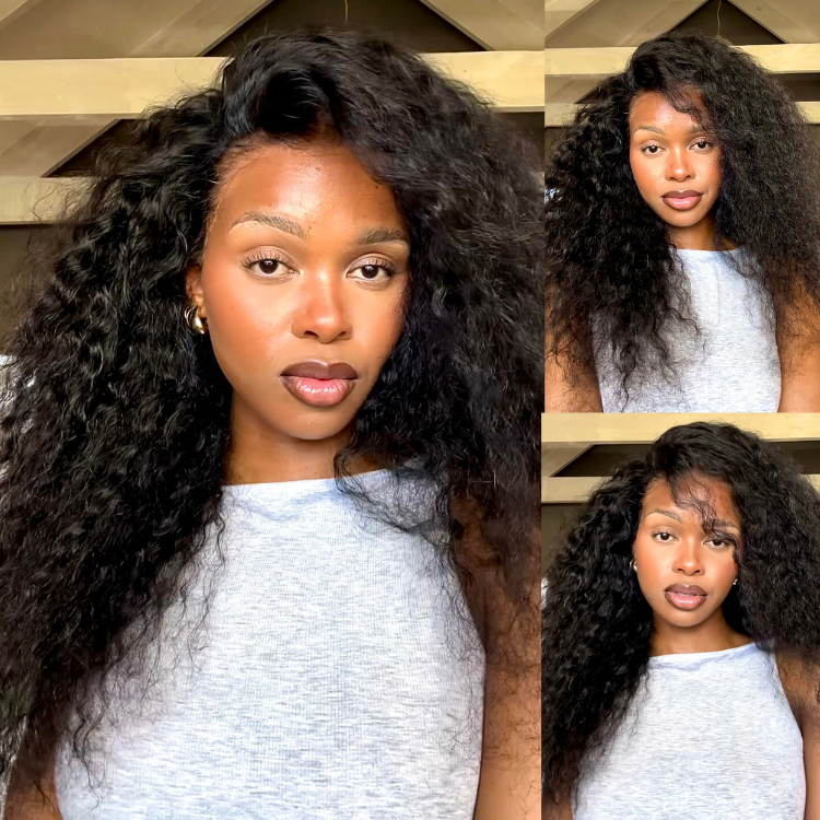[melansid]'s Special Link PreMax 180% / 220% Density Water Wave Glueless Flexi-Fit Drawstring 13x4 Frontal Lace Fluffy Curly Wig Pre-Cut Lace