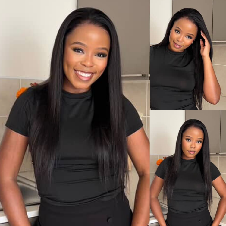 [siyamthanda_ndamase]'s Special Link PreMax Wigs - Flexi-Fit Silky Straight Invisi Drawstring Cap & HD Lace & Regular Lace Glueless 13x4 Frontal Lace Human Hair Wig Pre-Cut Lace