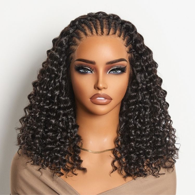 [xolatotomusic]'s Special Link Readitress™ Knotless Fulani Braids Deep Wave Glueless Ear-to-ear 13x4 Frontal HD Lace Wig Human Hair