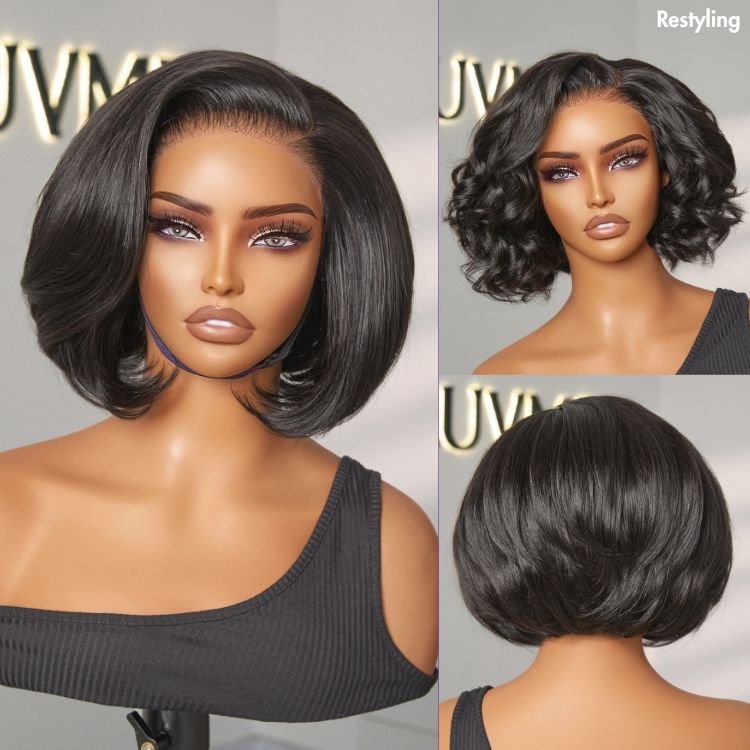 [phindilegwala_official ]'s Special Link 250% Density ReadytoGo Super Double Drawn Glueless 5x5 Lace Pixie BOB C Part Wig Pre-cut Lace