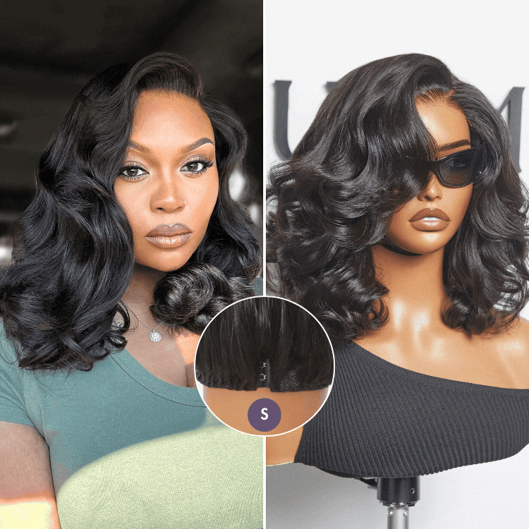 NatureMAX™ 200% Density Loose Wave Glueless HD Lace Shoulder Length Wig Pre-Cut Lace Flexi-Fit Drawstring Cap & Regular Cap