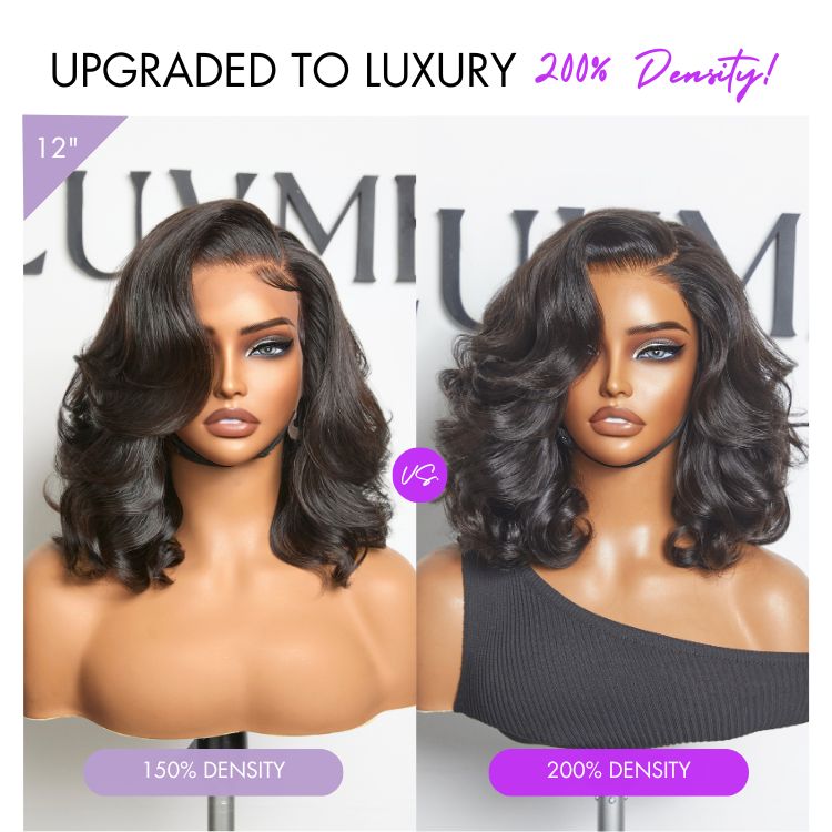 NatureMAX™ 200% Density Loose Wave Glueless HD Lace Shoulder Length Wig Pre-Cut Lace Flexi-Fit Drawstring Cap & Regular Cap
