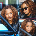 [sthandwa_nzuza]'s Special Link Ombre Brown Highlight Boho Braids Deep Curly Glueless 5x5 Closure Pre-Cut Lace Short Curly Wig 100% Human Hair