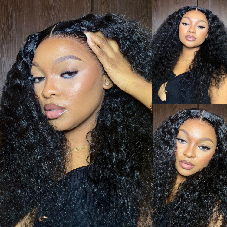 [siweee.k]'s Special Link PreMax 180% / 220% Density Water Wave Glueless Flexi-Fit Drawstring 13x4 Frontal Lace Fluffy Curly Wig Pre-Cut Lace