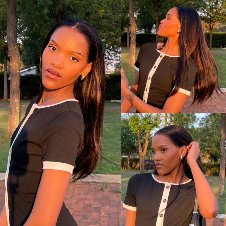 [thandeka_maluleke]'s Special Link PreMax Wigs | Ultra Natural Hairline Brown Highlight & Natural Black Silky Straight Glueless 13x4 Frontal Lace Long Wig Pre-Cut Lace