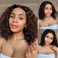 [bassiepeete]'s Special Link PreMax Wigs | Highlight Brown 180% Density Deep Wave 4x4 Closure Lace Wig Middle Part 100% Human Hair