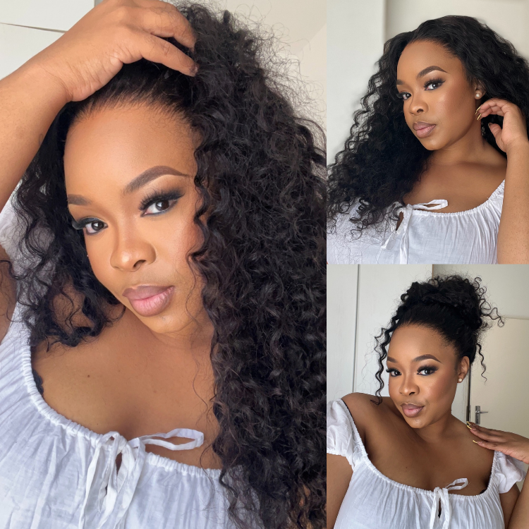 [_matshepo_]'s Special Link PreMax Wigs | Flexi-Fit Invisi Drawstring Cap 360 HD Lace Water Wave / Straight Long Wig Pre-Cut Lace
