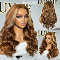 Worth |  Brown Highlight Loose Body Wave Glueless 13x4 Frontal Lace Wig