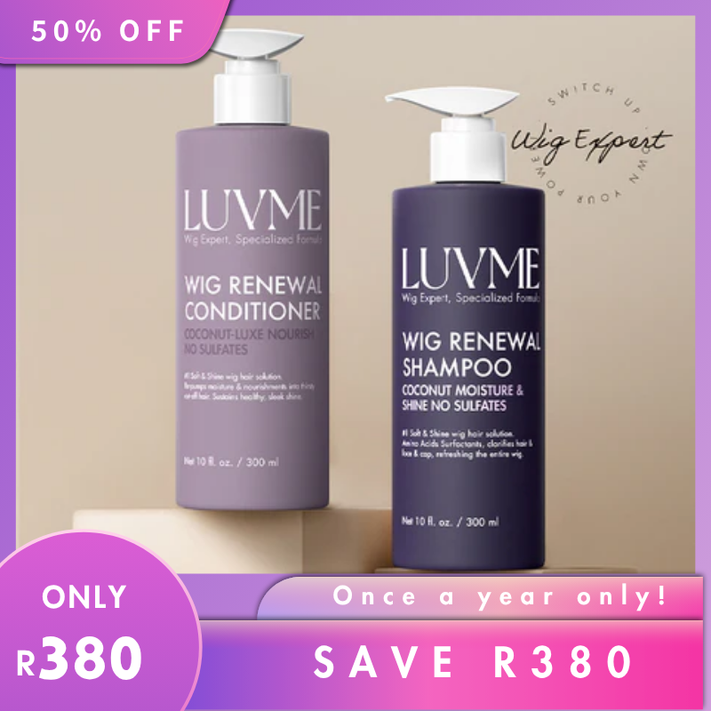 SA Only | Wig Renewal Shampoo & Conditioner Set, Coconut Moisture & Effectively Cleans