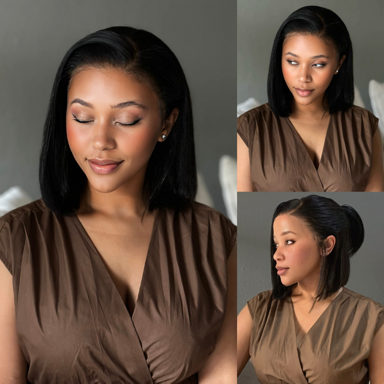 [thembi_cannes]'s Special Link NatureMAX™ Silky Blunt Cut Bob Glueless Ear-to-ear 13x4 HD Lace Front Wig Pre-Cut Lace Flexi-Fit Drawstring Cap