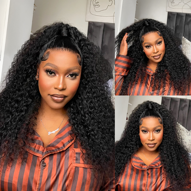 [nokuthula_prettynox]'s Special Link PreMax 180% / 220% Density Water Wave Glueless Flexi-Fit Drawstring 13x4 Frontal Lace Fluffy Curly Wig Pre-Cut Lace