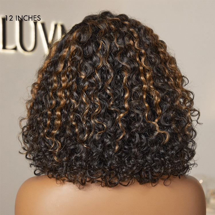 Worth | Casual Blonde Highlights Curly Glueless HD Lace Short Wig