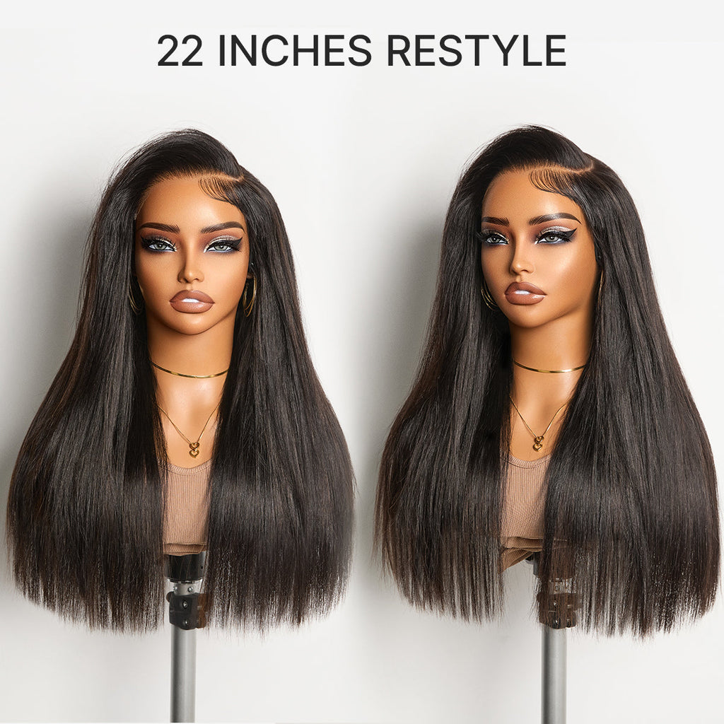special I MyOwn-Fit™ PartingMax Glueless Personalized Comfort Wig 180% Density Regular Cap/ 250% Density Drawstring Cap Bone Straight with Baby Hair 7x6 Closure HD Lace Wig Pre Cut & Plucked & Bleached Ready to Go