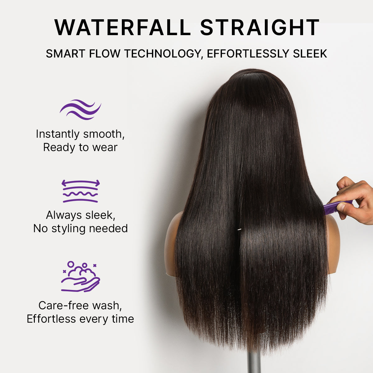 special I MyOwn-Fit™ PartingMax Glueless Personalized Comfort Wig 180% Density Regular Cap/ 250% Density Drawstring Cap Bone Straight with Baby Hair 7x6 Closure HD Lace Wig Pre Cut & Plucked & Bleached Ready to Go
