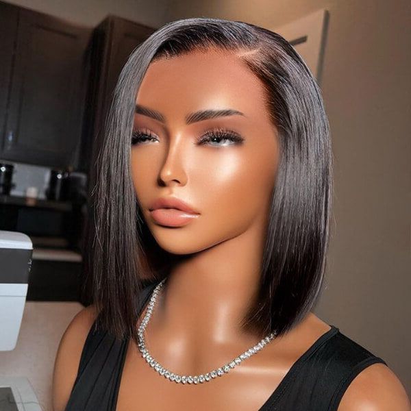 Worth | Put On & Go Blunt Cut Straight Bob Minimalist HD Lace Glueless C Part Wig