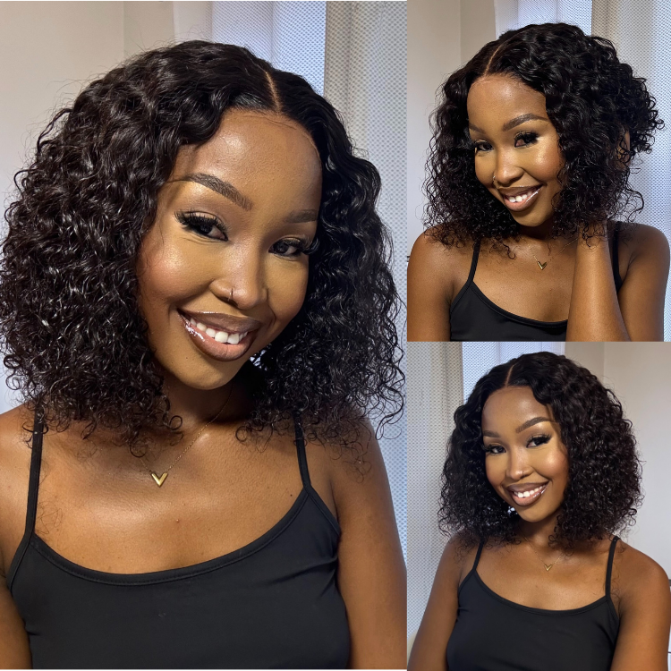[boity.95]'s Special Link 1 Sec Install Wig | 180% Density ReadytoGo Soft Deep Curl Bob Glueless 4x4 Closure Lace Wig