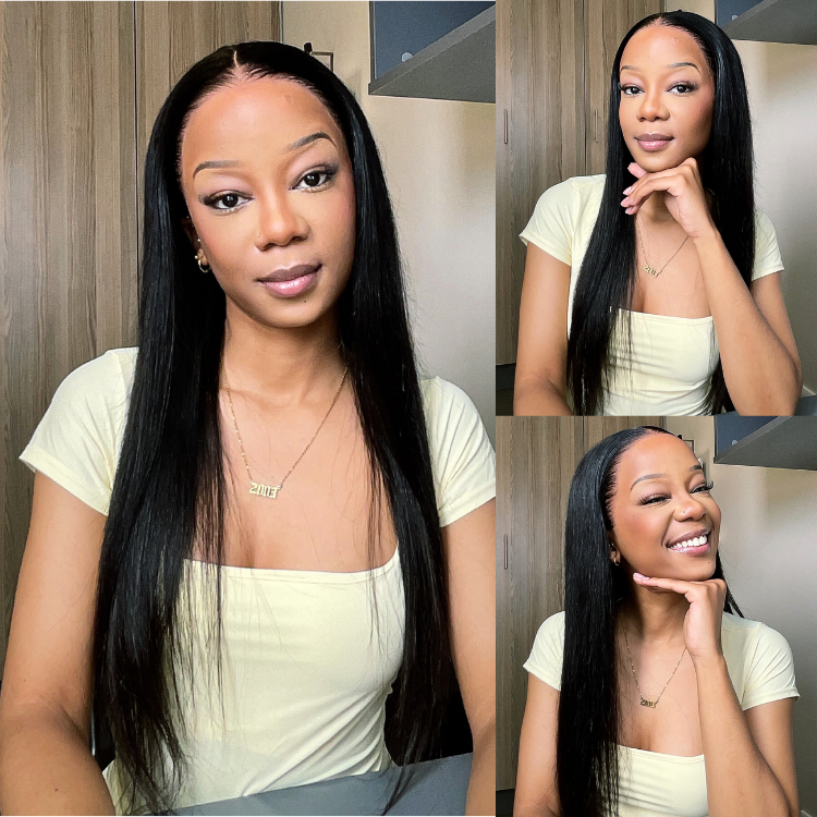 [maggiie.rs]'s Special Link PreMax Wigs - Flexi-Fit Silky Straight Invisi Drawstring Cap & HD Lace & Regular Lace Glueless 13x4 Frontal Lace Human Hair Wig Pre-Cut Lace