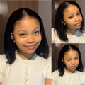 [_mee.mieee]'s Special Link NatureMAX™ Silky Blunt Cut Bob Glueless Ear-to-ear 13x4 HD Lace Front Wig Pre-Cut Lace Flexi-Fit Drawstring Cap