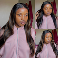 [unathiiii.m]'s Special Link PreMax Wigs | Ultra Natural Hairline Brown Highlight & Natural Black Silky Straight Glueless 13x4 Frontal Lace Long Wig Pre-Cut Lace