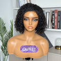 Outlet | Curly Short Cut Minimalist Lace Glueless Wig 100% Human Hair Pre-cut Lace