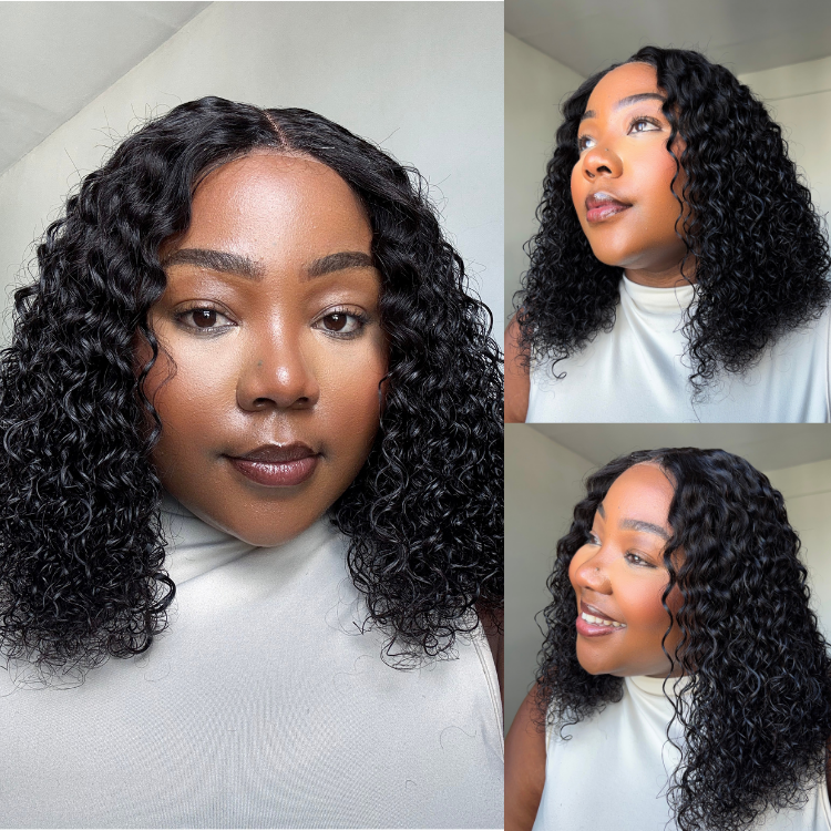 [thirdoneonline]'s Special Link 1 Sec Install Wig | 180% Density ReadytoGo Soft Deep Curl Bob Glueless 4x4 Closure Lace Wig