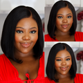 [cneh_shuga]'s Special Link NatureMAX™ Silky Blunt Cut Bob Glueless Ear-to-ear 13x4 HD Lace Front Wig Pre-Cut Lace Flexi-Fit Drawstring Cap