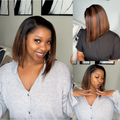 [mandisa.vilakazii]'s Special Link PreMax Wigs | Brown Highlight Silky Blunt Cut Bob Glueless Lace Wig With Pre-Bleached Pre-Plucked Pre-Cut Lace