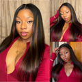 [minnie_mathonsi]'s Special Link PreMax Wigs | Ultra Natural Hairline Brown Highlight & Natural Black Silky Straight Glueless 13x4 Frontal Lace Long Wig Pre-Cut Lace