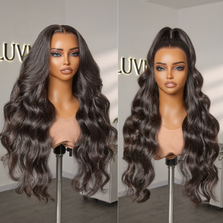 OUTLET I SouthKiss Hair Mature Elegant Style 13x4 Frontal Lace 26 inches Loose Body Wave Wig Flexi-Fit Drawstring