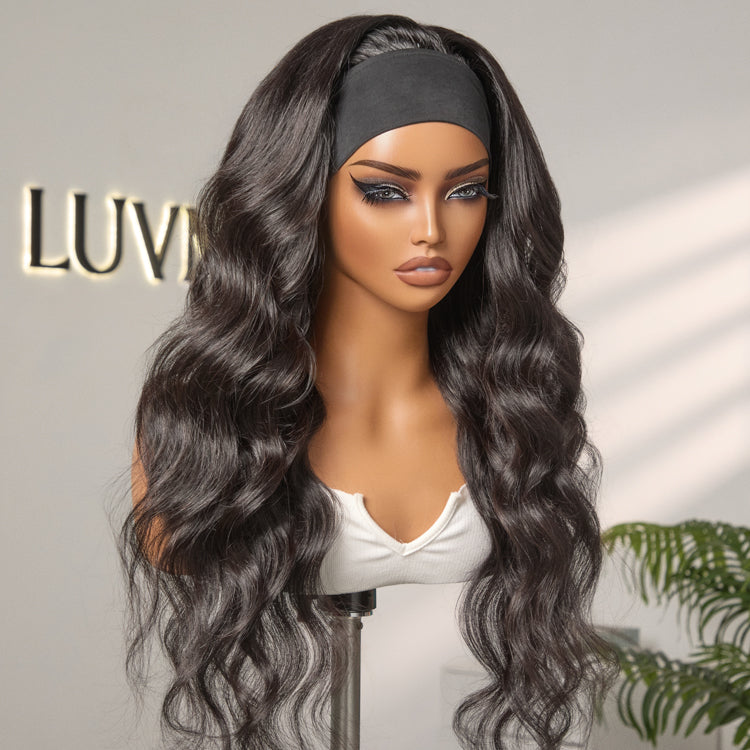 special I SouthKiss Hair Mature Elegant Style No Lace Loose Body Wave Headband Wig 18 inches / 24 inches 100% Human Hair Wig
